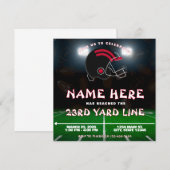 赤 黒 白 アトランタ フットボール チーム 誕生日 招待状 (正面/裏面)