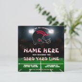 赤 黒 白 アトランタ フットボール チーム 誕生日 招待状 (スタンド正面)