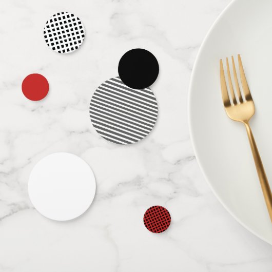 「赤、黒、白」テーブル紙吹雪 コンフェッティ (グループ)