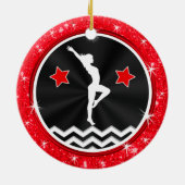 赤、黒、白、パーソナライズされた婦人科医の贈り物、 セラミックオーナメント (裏面)