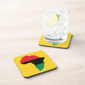 赤、黒、緑のアフリカ国旗 コースター (右側)