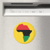 赤、黒、緑のアフリカ旗 マグネット (インサイチュ (食洗機))