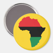 赤、黒、緑のアフリカ旗 マグネット (正面/裏面)