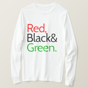 赤、黒、緑のアフリカ系アメリカ人Tシャツ Tシャツ