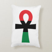 赤、黒、緑のアンク アクセントクッション (裏面(縦))