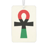 赤、黒、緑のアンク カーエアーフレッシュナー (裏面)