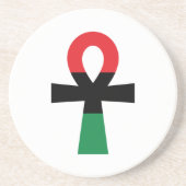 赤、黒、緑のアンク コースター (正面)