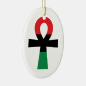 赤、黒、緑のアンク セラミックオーナメント (右)
