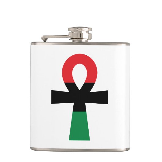 赤、黒、緑のアンク フラスク (正面)