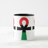 赤、黒、緑のアンク マグカップ (中央)