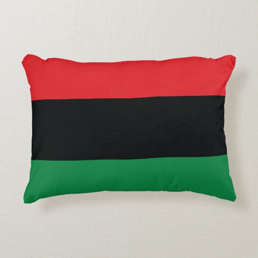 赤・黒・緑の国旗 アクセントクッション (正面)