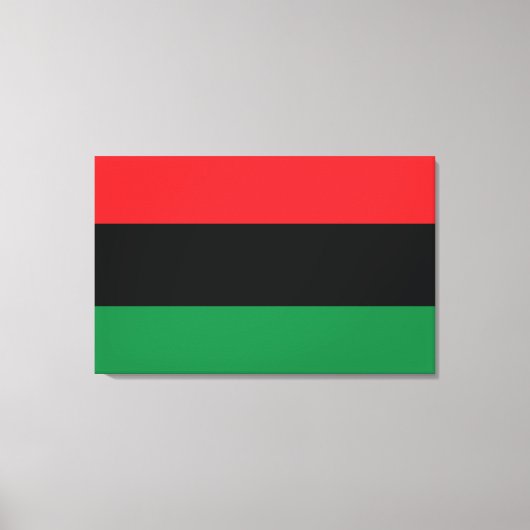 赤・黒・緑の国旗 キャンバスプリント (正面)