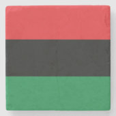 赤・黒・緑の国旗 ストーンコースター (正面)