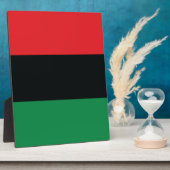 赤・黒・緑の国旗 フォトプラーク (側面)