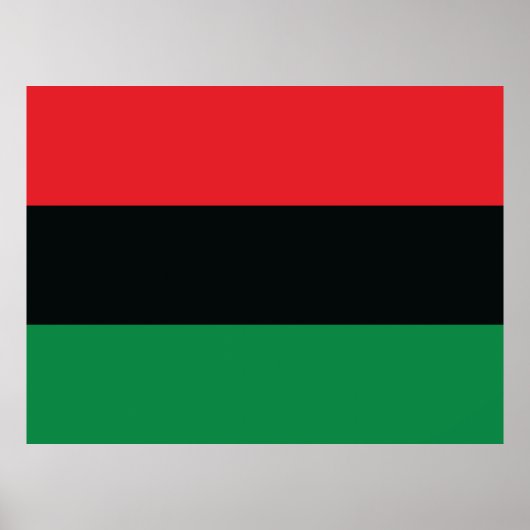 赤・黒・緑の国旗 ポスター (正面)