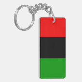 赤、黒、緑の汎アフリカ国旗 キーホルダー (正面左)