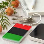 赤、黒、緑の汎アフリカ国旗 キーホルダー (正面右)