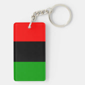 赤、黒、緑の汎アフリカ国旗 キーホルダー (裏面)