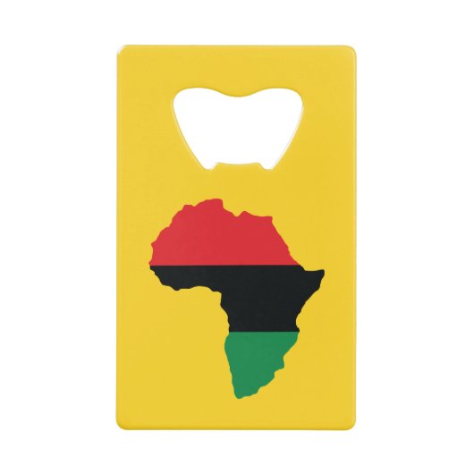 赤・黒・緑アフリカ国旗 クレジットカード栓抜き (正面)
