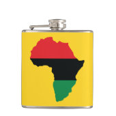 赤・黒・緑アフリカ国旗 フラスク (正面)