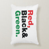 赤、黒、緑。 アクセントクッション (正面(垂直))