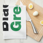 赤、黒、緑。 キッチンタオル (四つ折り)