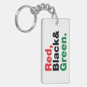 赤、黒、緑。 キーホルダー (正面左)