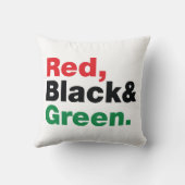 赤、黒、緑。 クッション (裏面)