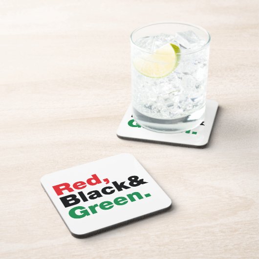赤、黒、緑。 コースター (右側)