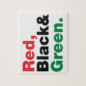 赤、黒、緑。 ジグソーパズル (縦)