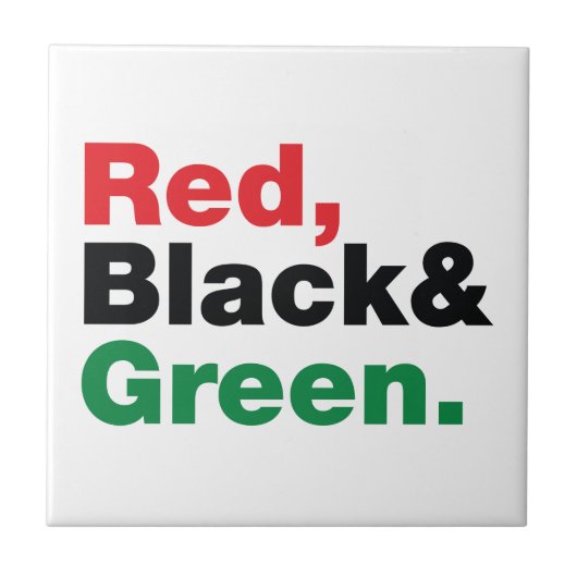 赤、黒、緑。 タイル (正面)