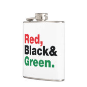 赤、黒、緑。 フラスク (左)