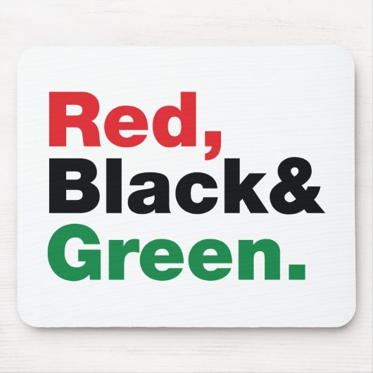 赤、黒、緑。 マウスパッド (正面)