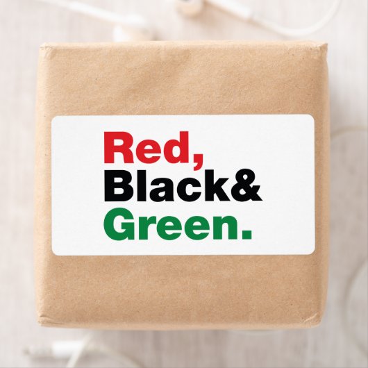 赤、黒、緑。 ラベル (インサイチュ)