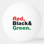 赤、黒、緑。 卓球ボール (裏面)