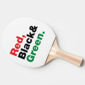 赤、黒、緑 卓球ラケット (横)