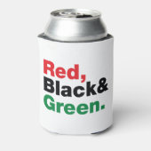 赤、黒、緑。 缶クーラー (缶裏面)