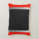 赤・黒・銀・白の装飾用クッション アクセントクッション (裏面(縦))