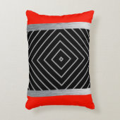 赤・黒・銀・白の装飾用クッション アクセントクッション (正面(垂直))