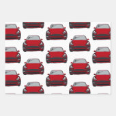 赤、黒、青の電気SUV車 ラッピングペーパーシート (正面3)