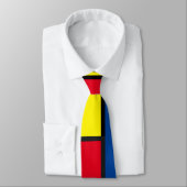 赤、黒、青、黄の抽象芸術 ネクタイ (タイ)