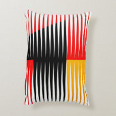 赤、黒、黄のアートワーク アクセントクッション (裏面(縦))