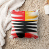 赤、黒、黄のアートワーク クッション (ブランケット)