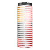 赤、黒、黄のアートワーク タンブラー (裏面)