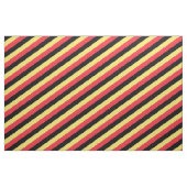 赤、黒、黄色のパターストライプのン ファブリック (ヤード)