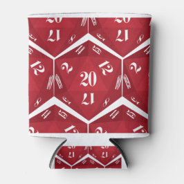 赤–20辺 – サイコロ – パターン 缶クーラー