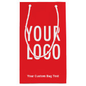 赤 8.5インチ ギフトバッグ カスタム ビジネス ロゴ 小 (裏面)