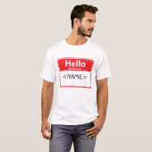 赤 Hello My Name is , <NAME> Tシャツ (正面フル)