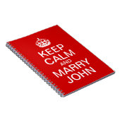 赤 Keep Calm and Marry 花婿 ノートブック (右側)