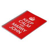 赤 Keep Calm and Marry 花婿 ノートブック (左側)